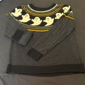 Modcloth Black and Cream Ghost Sweater
